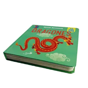 Fabrika doğrudan satış çocuklar 3D çin ejderha Pop Up karton kitap özel çocuk kitap baskısı hizmeti