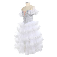 Nouvelle conception de costumes de ballet classiques pour femmes, longue robe de ballet tutu, robes de danse élégantes de haute qualité