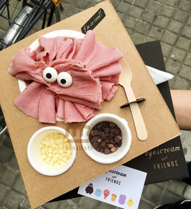 <strong>Custom</strong> Design Takeout Cafe Dessert Ice Cream <strong>Cup</strong> in Box Packaging Yoghurt Shaved Ice soft serve bingsu <strong>Paper</strong> <strong>Cups</strong> with Spoon - Product Image 4