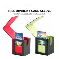 Boîtes de rangement pour cartes à collectionner en cuir PU avec logo personnalisé Commander Window Deck Box pour TCG