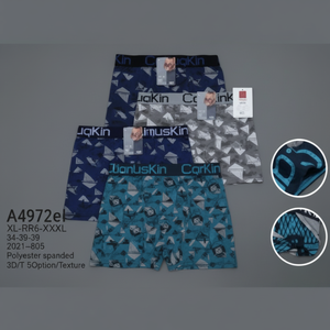 Boxer XXL pour homme Culotte respirante en nylon spandex grande taille avec logo à la taille design uni Boxer de hombre de qualité - Product Image 1