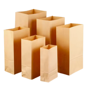 Bolsas de Compra Ecológicas con Fondo en V, Bolsas de Papel Ligeras pero Resistentes y Duraderas para Compras al por Menor y Supermercados - Product Image 1
