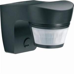 Rilevatore di Movimento a Infrarossi da Parete Hager Standard 140 IP55 10A Antracite - Product Image 1
