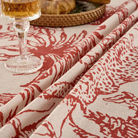 Nappe douce imprimée à motif floral style jungle Riches Base OEM pour fêtes, mariages, jardins et décoration de cuisine