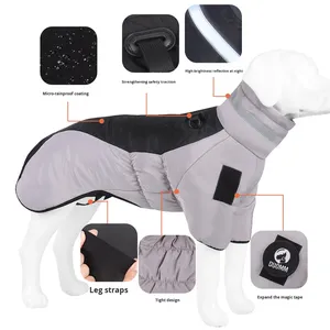 Autumn Winter Eco-friendly Machine Wash Waterproof Thickened Pet Cotton Coat Carefully <strong>Selected</strong> Cross-Border Reflective <strong>Clothes</strong> - Product Image 1