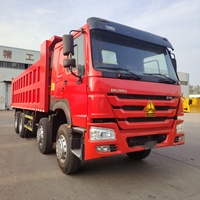 Camion benne basculante d'occasion Sinotruk Howo 40 tonnes 8X4 hydraulique diesel de haute qualité avec benne à bascule à gauche