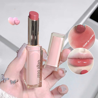 Rouge à lèvres brillant effet miroir, effet repulpant, huile d'avocat hydratante, éclaircissant pour lèvres foncées, teinte pêche estivale, formule bio