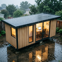 Module de bureau préfabriqué modulaire, cabine de jardin extérieure, conception de poste de travail compact, écoénergétique et facile à assembler