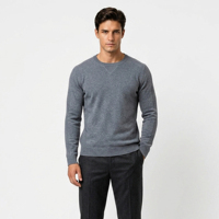 Pull en cachemire pur à 100% pour homme, tricoté, doux et chaud, col rond, design de créateur, fabrication directe de la Mongolie intérieure