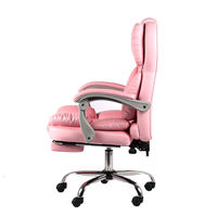 Chaises de bureau pivotantes noires avec repose-pieds, vente en gros