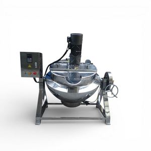 Olla de Cocción Industrial Automática de Acero Inoxidable con Doble Pared, a Vapor, Gas, Eléctrica, con Mezclador de Aceite Térmico y Agitador - Product Image 4