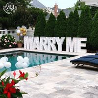 Décoration de Mariage Grand Chapiteau Géant Lumineux Mr & Mar Lettres MARRY ME BABY avec Prix d'Usine