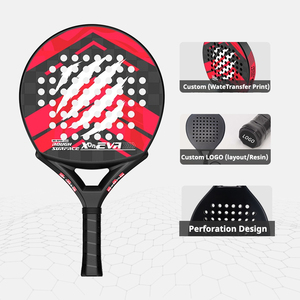 Raquette de <span class=keywords><strong>padel</strong></span> en fibre de carbone 18K, forme diamant/ronde/goutte d'eau, graphite, <span class=keywords><strong>padel</strong></span> <span class=keywords><strong>pro</strong></span>, puissance élevée, haute performance, OEM, sur mesure, vente en gros - Product Image 6