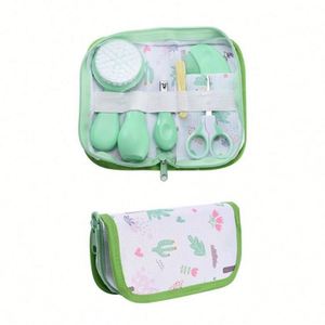 Child Grooming <b>Brush</b> & Nail Care Kit 0-12 Months Manual Print Design BPA & Latex Free Silicone Baby Hair & Nail Care Gift - Product Image 2