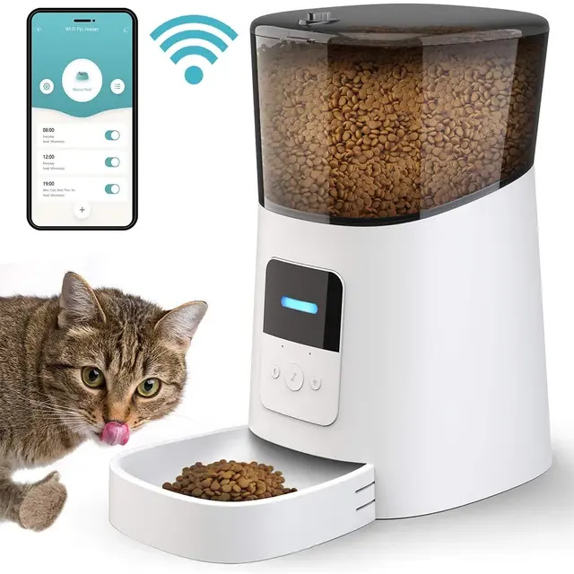 Automatic Wifi Smart Pet Feeder andonly bowl New High Quality Adjustable Timer Plastic Microchip Automatic Gravity Smart Pets
