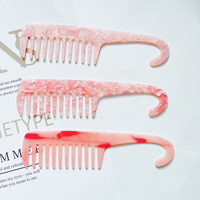 Peigne démêlant en acétate tendance, simple, à dents larges, anti-statique, 20 cm, grande taille, vente chaude