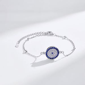 Dylam Nuevo Diseño Pulsera con Colgante de Ojo Turco de Protección Espiritual Misteriosa de Oro 18K con Zirconia 5A Azul - Product Image 3