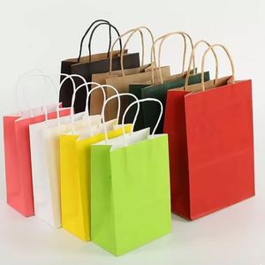 Wholesale Factory Direct Luxury Kraft Paper Bag with Ribbon Handle Highly Customizable Shopping Gift Featuring Your Own Logo - Product Image 6