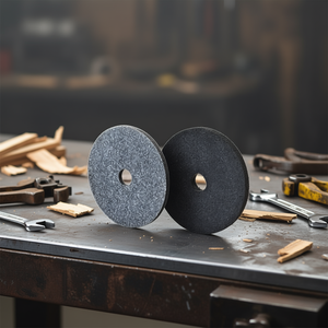 Disque abrasif non tissé compressé Fervi Unf150, 150 mm, pour le polissage du métal et du bois - Product Image 3