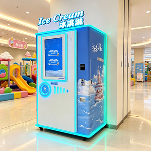 Machine à crème glacée molle commerciale à écran tactile de 32 pouces, distributeur automatique de crème glacée molle en libre-service 24h/24 avec plusieurs modes de paiement - Product Image 1