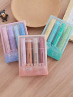 4 pièces rose marron Jumbo diamant en forme de surligneur stylo qualité pratique Note marqueur étudiant nouveau Design point culminant livre pour l'école
