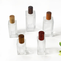 Flacon de parfum en verre rectangulaire de luxe vide, 30ml, 35ml, 50ml, 100ml, vente en gros du fabricant