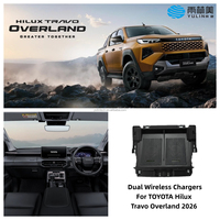 Nouveaux chargeurs de voiture sans fil FOD 25W à double bobine intelligente mobile avec application pour Toyota Hilux Travo Overland 2026 et accessoires Hilux N90