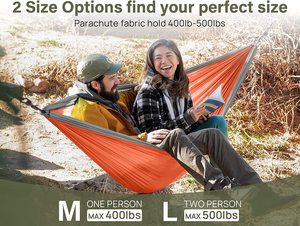Amaca in Nylon per Campeggio Singola e Doppia, per Esterni, Interni, Escursionismo e Viaggi, Basso MOQ - Product Image 2
