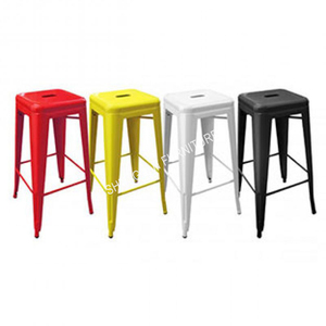 Nhà máy giá rẻ Stackable kim loại barstool Ghế hội trường thương mại đồ nội thất truy cập chiều cao ghế Đen Heavy Duty Phân - Product Image 6