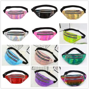 Fashion PU Glittering Laser Holographic Iridescent Women Waist Bag <b>Waterproof</b> Chest Bag Crossbody Bag for Sports - Product Image 2
