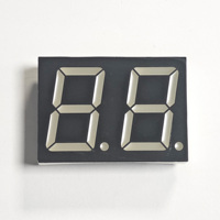 Affichage LED à 7 segments bleu clair 1 pouce 2 chiffres, respectueux des yeux, haute durabilité, écran numérique pour instruments extérieurs et appareils publics