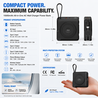 2026 Neu 10000mAh 22,5W Schnellladungs-Powerbank AC-Ladegerät Magnetisches Kabelloses Ladegerät 3-in-1 Tragbare Powerbank