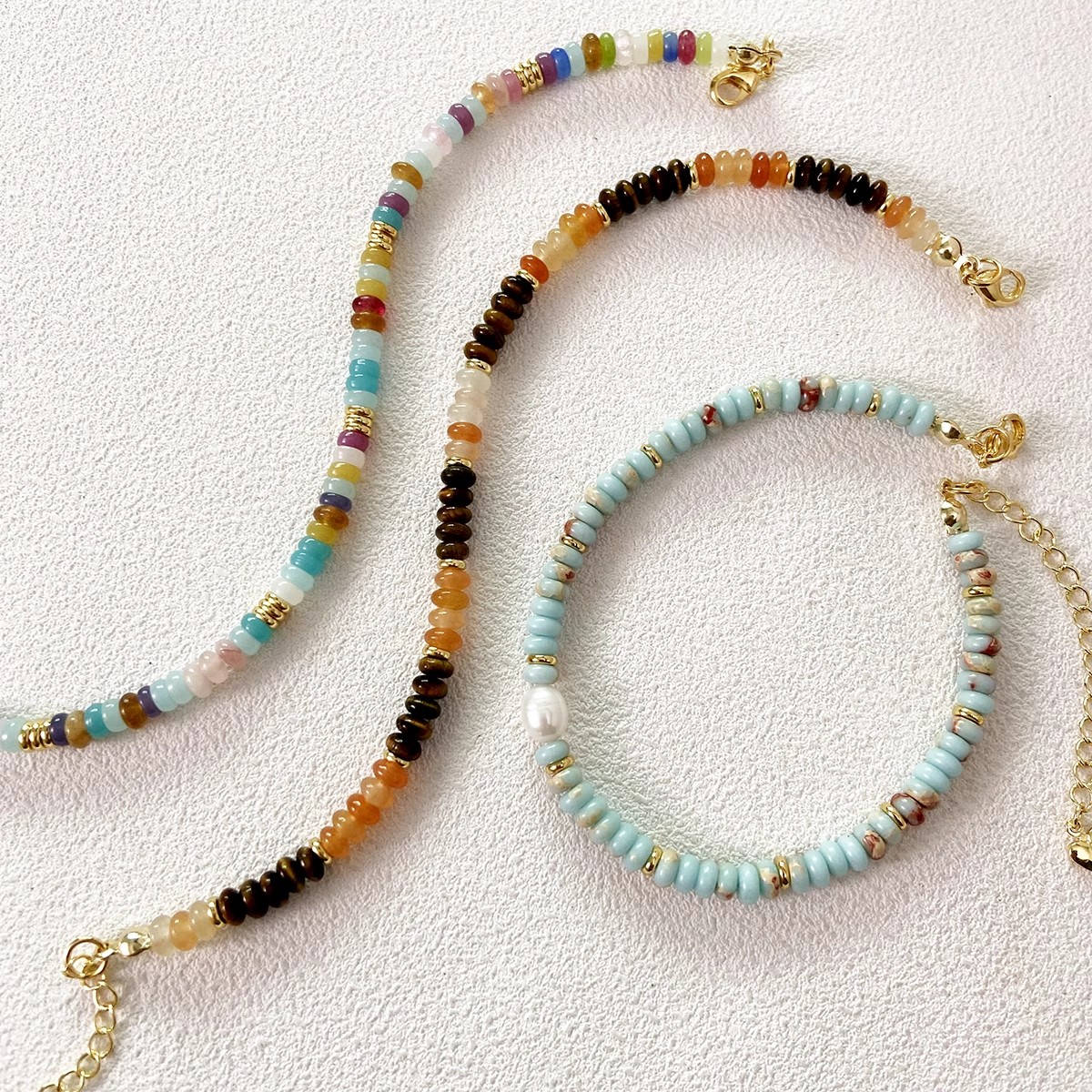 4MM Natural Stone Abacus Bead Charms DIY Jewelry Handmade Making Accessories Necklace Bracelet Personalized Custom Gift