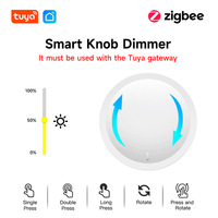 XZJ Tuya Zigbee Bouton Intelligent Gradateur Scène Commutateur Simple Double Presse Longue Rotation Presse Caractéristiques Commutateurs de Télécommande pour Smart