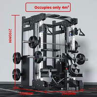 Y145 Multi-Trainer Smith Machine Cable Crossover en Acier au Carbone Q235, Équipement de Gym Commercial Robuste pour Entraînement Complet du Corps, Capacité 70kg*2