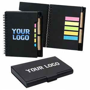 Eco Friendly Kraft Paper Notebook Pen <b>Set</b> Logo Sustainable Stationery Business Corporate Gift Promotion Wholesale Notepad - Product Image 1