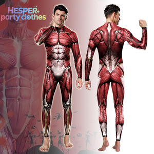 HESPER Disfraz de Halloween Europeo Americano, Traje de Cosplay Musculoso, Mono Divertido con Estampado para Hombres y Mujeres, Atuendo de Elsa para Escenario - Product Image 2