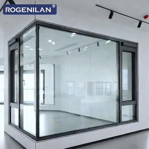Fenêtre à battant en aluminium Rogenilan, résistante aux ouragans, <span class=keywords><strong>double</strong></span> <span class=keywords><strong>vitrage</strong></span> trempé, pour maisons - Product Image 4