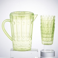 Carafe d'été en plastique pour eau froide et jus congelé avec 4 tasses