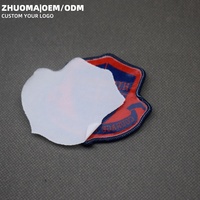 Écussons brodés écologiques en tissu feutré avec logo en fer tissé, badges adhésifs en gros, style à coudre pour le football