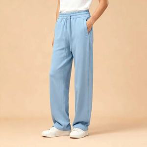 กางเกงลำลองผู้ชาย TKAN138D แบบสั่งทำขายส่ง ทรงโอเวอร์ไซส์ เอวยางยืดปานกลาง ทรงขาตรง ดีไซน์ปักลายด้านหน้าเรียบ - Product Image 1