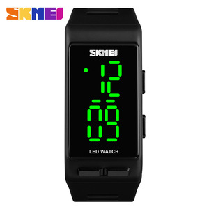 Skmei Digital Watch Led Display Kids Sports Waterproof 10m Black Red Blue Military Green Child Watch For Outdoor Use - Product Image 1