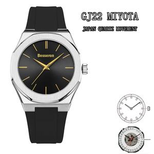 Relojes Personalizados para Hombre, Reloj de Pulsera con Función de Fecha, Relojes de Cuarzo con Correa de Goma, Movimiento Japonés 2115 - Product Image 3
