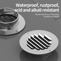 Grille de ventilation ronde à persiennes pour plafond, diffuseur d'air, grille d'aération pour système CVC en acier inoxydable