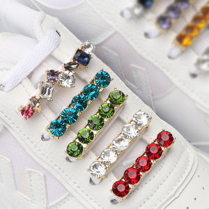 Clips brillantes diamantes de imitación zapatos encantos cordones zapatillas AJ/AF enjoyado Vintage cordón decorativo lujo zapatos cordones Decoración - Product Image 3