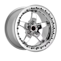 Jantes en alliage d'aluminium forgé sur mesure pour voitures de tourisme, 2 pièces, 16 pouces, 15-24 pouces, chrome argenté, concaves profondes, avec système Beadlock, tout-terrain
