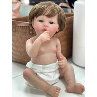 Poupée Reborn réaliste de 19 pouces en vinyle souple, jouet pour enfants, cadeau, vente en gros, personnalisable