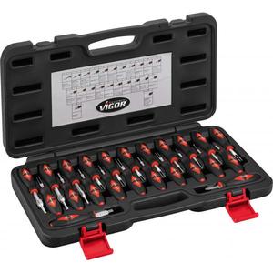 Juego de herramientas de liberación de cable VIGOR - V4451 SYSTEM (23 piezas) -CARGA DE BATERÍA EAN 4047728044516 - Product Image 1