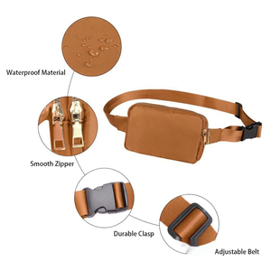 Sac banane en velours côtelé, double pochette, léger, unisexe, 2L, étanche, pour téléphone, vente en gros d'usine - Product Image 3