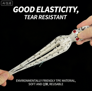 Appât souple TPE, tête plombée, <span class=keywords><strong>pieuvre</strong></span> UV, pêche en mer, eau salée, avec hameçons, en boîte, appât artificiel - Product Image 3